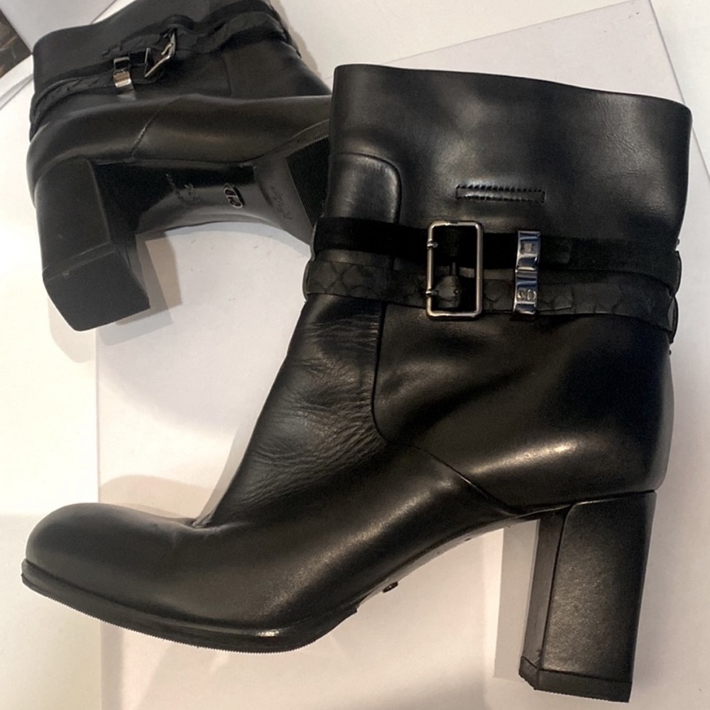 Dior “Low Complice Boots “ in Black, Authentic with Silver Buckles
